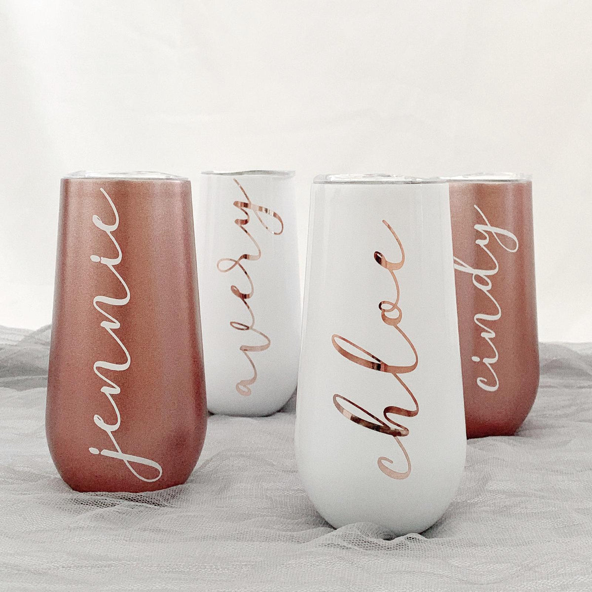 6oz Champagne Tumbler Mugs Insulated Stemless Flutes Bridesmaid  Personalized Tumblers With Lid Stainless Steel Wine Tumbler Gift B0907 From  Bestoffers, $2.5