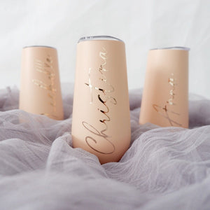 6oz Champagne Tumbler Mugs Insulated Stemless Flutes Bridesmaid  Personalized Tumblers With Lid Stainless Steel Wine Tumbler Gift B0907 From  Bestoffers, $2.5